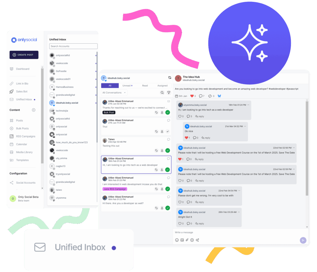 unified inbox management for social growth